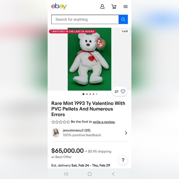 Valentino and Valentina Beanie Babies - Picture 10 of 10